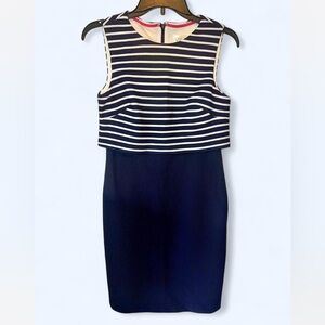 Eliza J Navy and White Striped Mini Dress